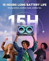 Boombox Hotlemon 240W avec fonction karaoké - Entrée micro intégrée, basses puissantes, 15 heures de lecture, TWS, enceinte portable d'extérieur