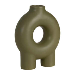 Vaso in Ceramica Verde Oliva dal Design Moderno per Arredamento Casa, Soggiorno, Camera da Letto, Ufficio, Pezzo d'Accento - Product Image 3
