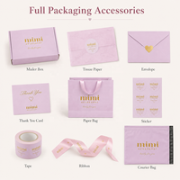 Boîte à maquillage personnalisée rose clair avec estampage à chaud or, boîte à bijoux à fermeture éclair, boîte d'expédition auto-adhésive pour cosmétiques