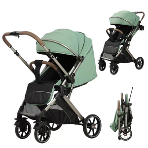 Cochecito para Bebé, Material <span class=keywords><strong>de</strong></span> Algodón, Marco <span class=keywords><strong>de</strong></span> Acero Inoxidable, Plegable, Bidireccional, Asiento <span class=keywords><strong>de</strong></span> Alta Visibilidad, Reclinable, Ligero - Product Image 6