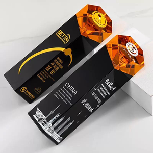 Diamante rojo ámbar creativo con trofeo de cristal negro - Product Image 3