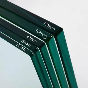 19Mm 12Mm karakter bertekstur Custom Tempered dan laminasi 4.8Mm kaca tekuk untuk pagar akuarium