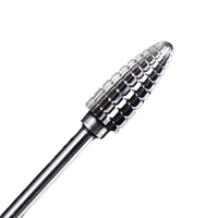 Kit de retrait rapide du vernis à ongles en gel Beautilux avec embouts en carbure de tungstène 3/32'' en acier inoxydable NDB-CONE-M pour manucure et pédicure