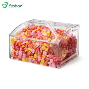 Ecobox Hot Selling Hoge Clear Bulk Snoep Noten Zaden Biologische Poeder Voedsel Bin Container Voor Supermarkt