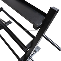 Dinuo Promotion Usine Chinoise Haute Qualité Support de Rangement Multifonctionnel en Métal à 3 Niveaux pour Haltères, Barres, Kettlebells et Disques de Poids