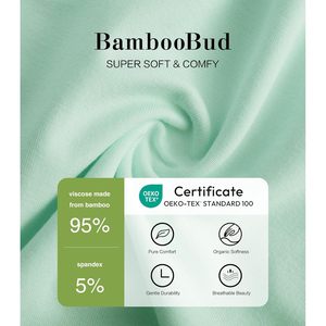 Conjunto de camiseta y pantalones cortos de verano para niñas pequeñas BambooBud, viscosa de bambú, 3 meses-6 años, ropa transpirable para bebés - Product Image 3