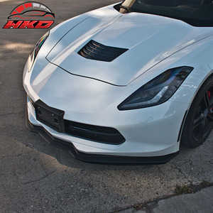 Compatible con Chevrolet Corvette C7 Stingray 2014-2019, Labio de Parachoques Delantero Sin Pintar en Negro - Product Image 3