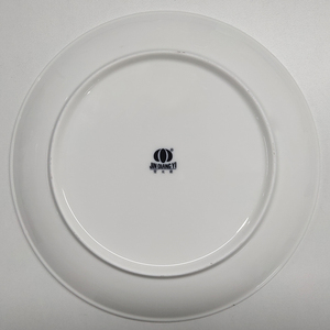 Ensemble d'assiettes en céramique de luxe blanc royal avec bord doré Assiettes en <span class=keywords><strong>porcelaine</strong></span> plaquée or véritable 18 carats Assiettes rondes en <span class=keywords><strong>porcelaine</strong></span> à bord doré - Product Image 6
