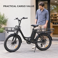 Vélo cargo électrique en stock, entrepôt UE, vélo utilitaire électrique avec batterie 36V amovible et freins hydrauliques pour les concessionnaires
