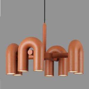 Elementi nordici 4U stile creativo <span class=keywords><strong>lampadario</strong></span> a LED con lampada rimovibile braccio di colore <span class=keywords><strong>arancione</strong></span> - Product Image 3