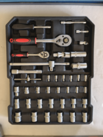 Kit d'outils combinés 187 pièces personnalisable pour réparation automobile, avec cliquet et douilles en acier