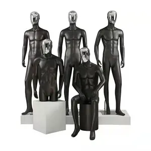 fibra di torso mannequin Suppliers-Vendite all'ingrosso di manichino da uomo placcato in fibra di vetro con display a busto da uomo realistico