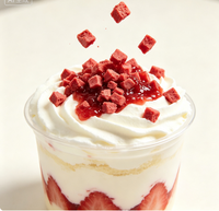 Gedroogde aardbeienjamblokjes, natuurlijke fruitsmaak, aangepaste verpakking, groothandelsprijs voor bakkerij, desserttopping