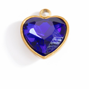 Pendentif en pierre de verre, formes mixtes, zircon synthétique pour la fabrication de bijoux PJ91913 - Product Image 4