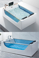 Baignoires à bulles hydromassantes NIMI BABY Spa, bain à remous, spa intérieur pour enfants, autoportant avec paroi en verre, Jacuzzi