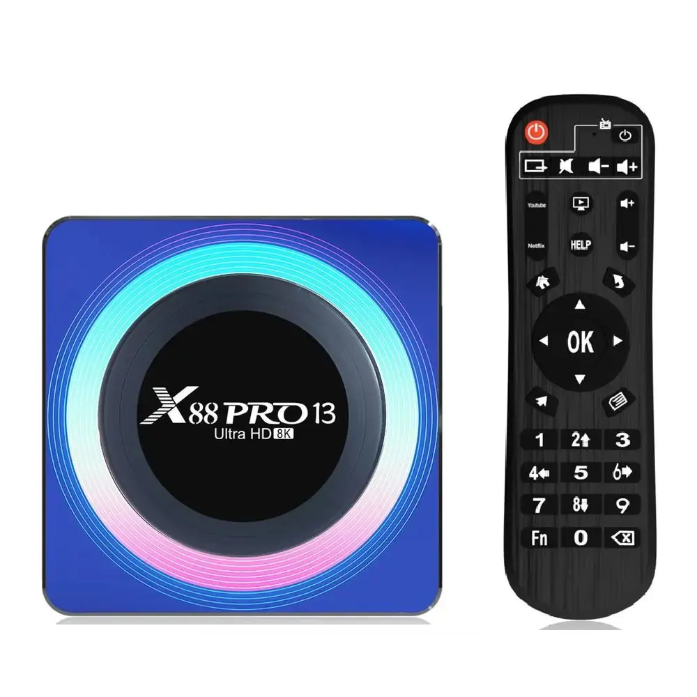 2023 décodeur Android TV box IPTV vidéo lecteur multimédia sans fil 1000MBps 100MBps 6K 4K 8K 1080P 2K 8G 16G 2G double Quad Core