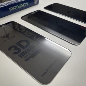 Pellicola Protettiva 3D OG It's Me Privacy Full Borderless Senza Bordo Nero in Vetro Temperato HD per iPhone 17 Pro Max 18 16 15 14 Plus - Product Image 3