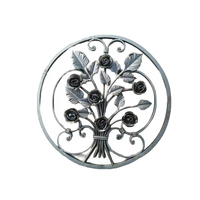 Adornos Florales de Acero Fundido, Elegantes Rejas Decorativas para Cercas y Portones, Accesorios Decorativos de Hierro Forjado para Ventanas