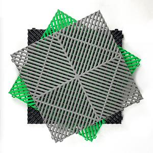 Pvc Garage Floor Tile Rigid Modular Anti Slip Car Wash Drainage Plastic PP PVC Interlocking Garage Floor Tile For Car Parking Carwash Garage Flooring