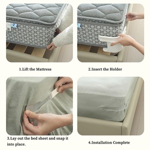 4PCS Adjustable <b>Bed</b> Sheet ClipsNon-slip Heavy Duty <b>Bed</b> Sheet Holder Anti-run Anti-Slip Sheet Holders - Product Image 3