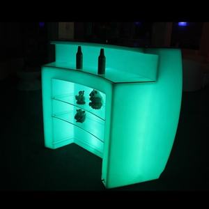 طقم بار بلاستيكي حديث مستعمل مع إضاءة LED متغيرة بـ16 لونًا مقاوم للماء IP65 أثاث كاونتر بار خارجي - Product Image 4
