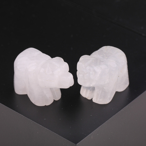 Mini <span class=keywords><strong>Figurine</strong></span> de sculpture d'ours en cristal, Quartz de guérison, œil de tigre sculpté, animaux, cadeaux de décoration - Product Image 6