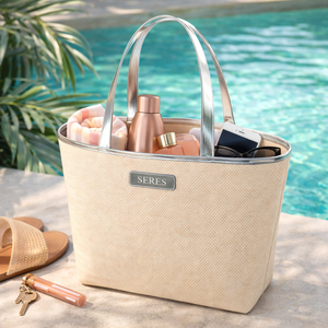 กระเป๋าช้อปปิ้งแบบเปิดใช้ซ้ำได้ ทันสมัย ผลิตจากผ้า PP ทอ พร้อมหูหิ้วตกแต่งด้วย PU ใช้งานง่าย พกพาสะดวก ใช้เป็นกระเป๋าเครื่องสำอางได้ - Product Image 4