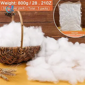 Geri dönüşümlü Polyester elyaf, yüksek esneklik için polyfill yastık doldurma, bebekler DIY ve ev dekorasyon projeleri