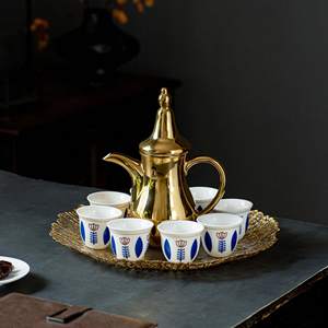 Set di 6 Tazzine da Espresso <span class=keywords><strong>a</strong></span> Forma di <span class=keywords><strong>Tulipano</strong></span>, Tazze da Caffè in Ceramica Araba Libanese, Tazzine Decorative per Latte e Tè, Idea Regalo - Product Image 5