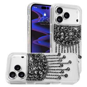 Premium Luxury Diamond Design TPU+PC+Glass Magnetic Ring Holder Shockproof Mobile Phone <b>Case</b> for 16 Pro Max for - Product Image 1