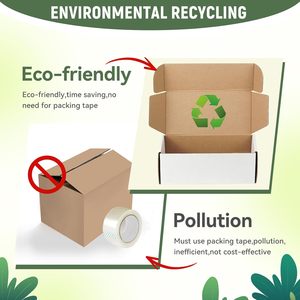 Boîtes d'expédition rectangulaires 12 x 9 x 3 pouces, lot de 5, carton ondulé blanc, expédition depuis la Chine - Product Image 5