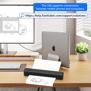Mini stampante termica portatile ricaricabile per stencil Bluetooth A4 per compiti scolastici e tatuaggi in movimento-Stock - Product Image 2