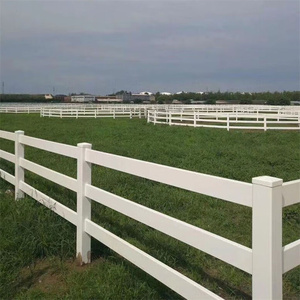 Obral besar 3 rel PVC pagar kuda putih vinil pagar peternakan kuda - Product Image 5