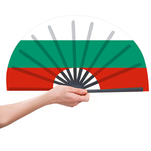 Abanicos Plegables de Bambú con la Bandera de Bulgaria al por Mayor, Abanico de Mano para Carnaval, Boda, Festival, Fiesta, Agencia de Viajes - Product Image 3
