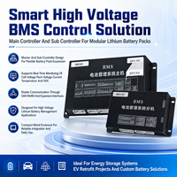 Système de gestion de batterie (BMS) 240S Grid Energy Storage avec CAN RS485 EC-HV-MC1+EC-HV-SC14+écran LCD 4,3 pouces pour batteries haute tension