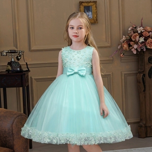 princess dress 2-3 years Girls Blue Ball Princess Dress Girls Birthday Suspender Dress