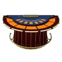 Table de poker semi-noire personnalisable de haute qualité, nouvelle conception, pliable, pour casino, jeu de mahjong, métal/bois