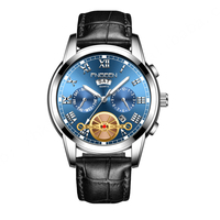 Reloj FNGEEN 4001 de Lujo con Correa de Acero Inoxidable, Deportivo, Ejecutivo, Resistente al Agua, Ligero, Multifunción, Diseño Moderno, Doble Movimiento, Estilo Antiguo