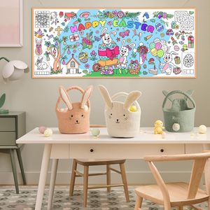 <span class=keywords><strong>โปสเตอร์</strong></span><span class=keywords><strong>การ</strong></span>ศึกษาแบบกำหนดสีเอง Leenice Happy Easter ขนาด 30x300 ซม. สำหรับกิจกรรมระบาย<span class=keywords><strong>สี</strong></span> DIY กระดาษ<span class=keywords><strong>วาด</strong></span>เขียน งานฝีมือ กระต่ายปาร์ตี้ - Product Image 2