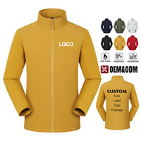 Veste de randonnée imperméable pour homme, personnalisable avec logo DIY, col montant, unisexe, coupe-vent d'automne, veste d'extérieur en softshell