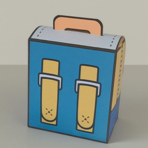 กระเป๋าเป้สะพายหลังขนาดเล็กกระเป๋านักเรียนรูปร่างกล่องกระดาษอบสำหรับ<span class=keywords><strong>เด็ก</strong></span>ของขวัญวันเกิด<span class=keywords><strong>ขนม</strong></span>บิสกิต - Product Image 5