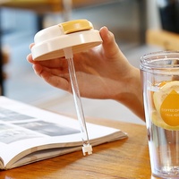 Gobelet en plastique réutilisable, écologique, isolé, design moderne, grande capacité, double paroi, sûr pour le café, le jus, utilisation en extérieur