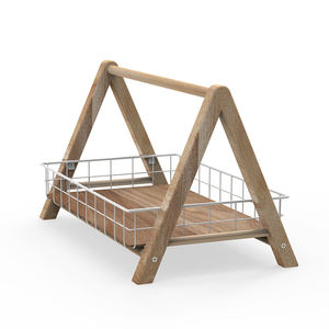 ชั้นวางขนมปังทำจากไม้ไผ่ทำมือธรรมชาติชั้นวางขนมปังออกแบบรูปทรงชิงช้า - Product Image 2