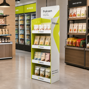 Présentoir de sol léger et compact, structure renforcée en carton ondulé, acceptant une structure ODM sur mesure pour les zones de magasins de proximité - Product Image 2