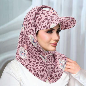 Zifeng OEM Dernier modèle de hijab sport instantané en tissu respirant, foulard long en jersey pour femme avec casquette de baseball, chapeau de sport, turban - Product Image 6
