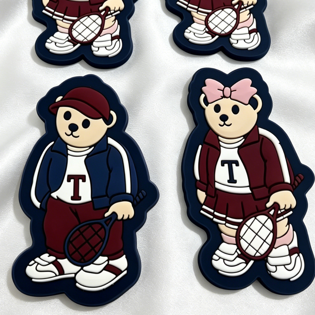 OEM Precision Molded 3D Silicone Logo Patch Heat Transfer Label for Premium Garments