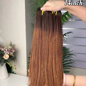 ผมตรงแบบ Bone Straight คุณภาพ Super Double Drawn แท้ 100% ต่อผมสีน้ำตาลผสม - Product Image 2