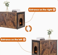 Meuble pour litière de chat, cloison amovible dissimulée, maison pour chat d'intérieur, table d'appoint, 31,5 x 20,9 x 19,7 pouces, moderne