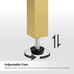 Table console moderne en verre trempé doré <span class=keywords><strong>Bureau</strong></span> latéral <span class=keywords><strong>d</strong></span>'<span class=keywords><strong>entrée</strong></span> de couloir avec base en bois Petite table de canapé ou table basse - Product Image 5