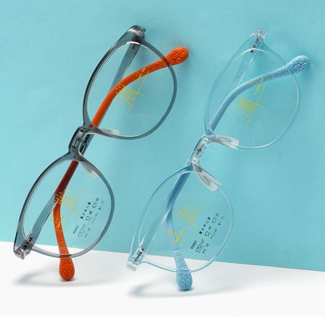QY Fashion Classic Saddle Nose Support Full Rim Solid Eco-Friendly Glasses Frame Custom Logo Teenagers Children Daily Wear